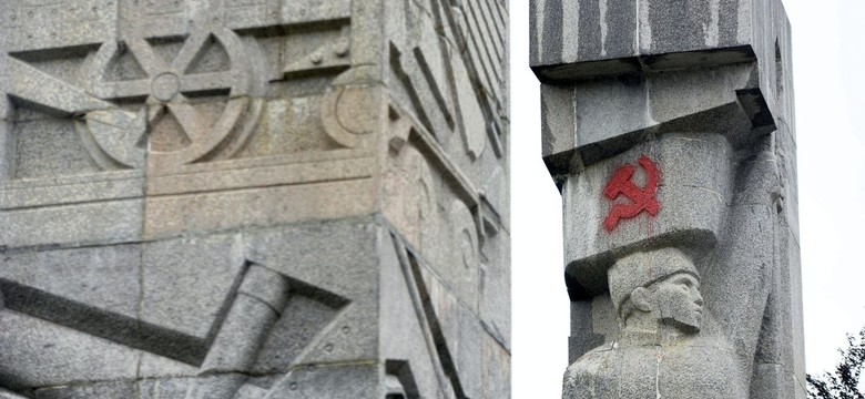 Bez kary za pomalowanie sierpa i młota na pomniku Armii Czerwonej. "Chcieli wyodrębnić te znaki w przestrzeni publicznej"