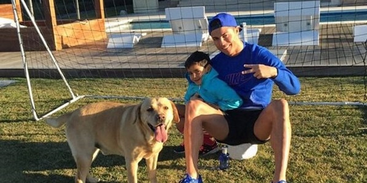 Ronaldo przegrał z synem! Grali w piłkę