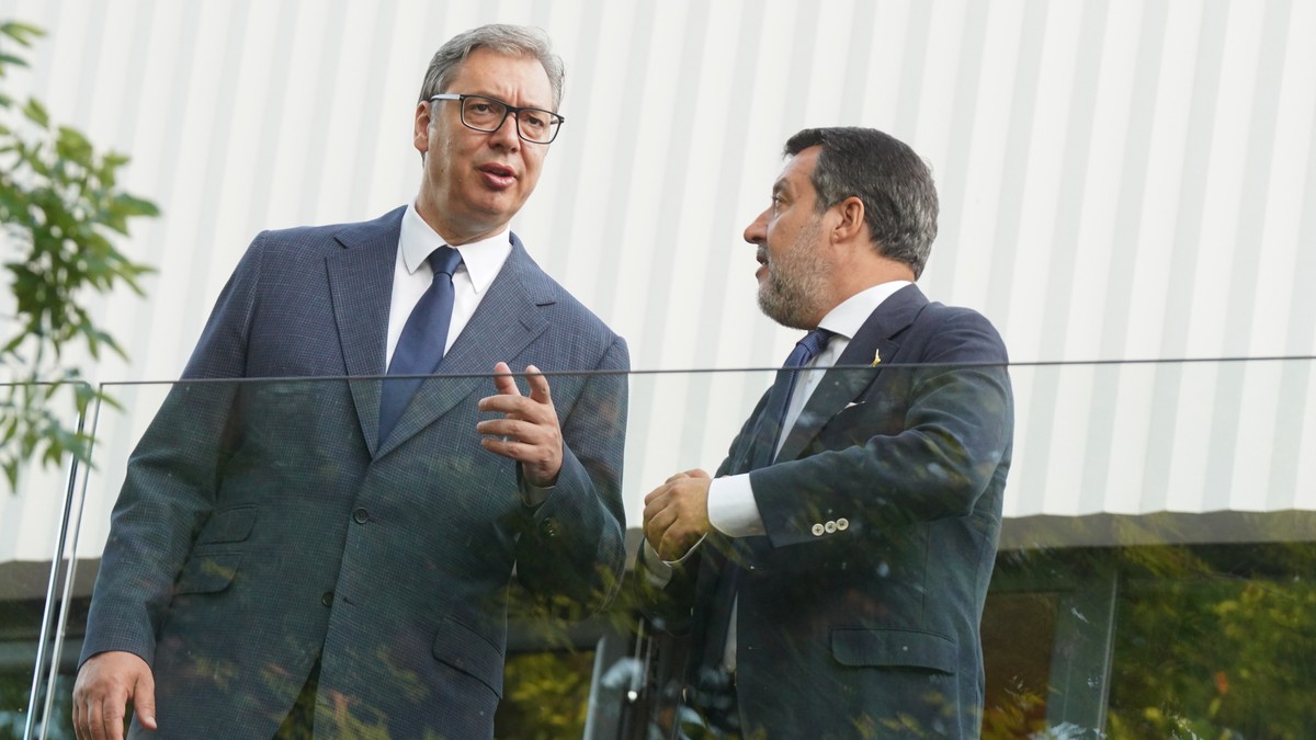 Aleksandar Vučić i Mateo Salvini