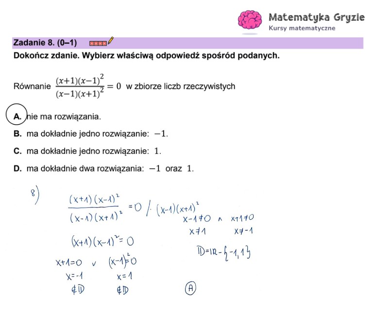 Arkusz CKE i odpowiedzi. Matematyka, poziom podstawowy formuła 2023 - zadanie 8