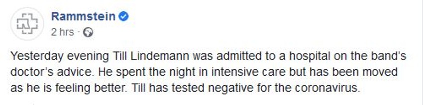 Ramštajn na Fejsbuku