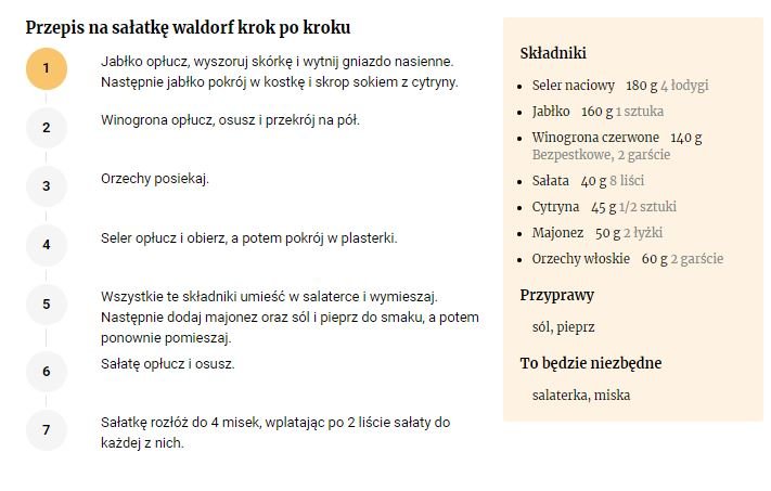 Przepis na sałatkę waldorf - FajneGotowanie.pl