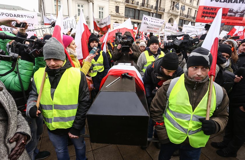 Protest rolników w Warszawie