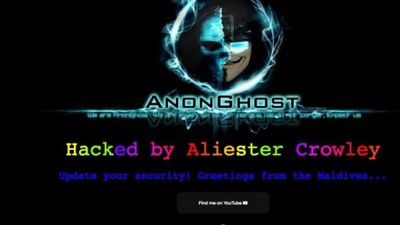 The website of the Ogun State government displayed a bold inscription bearing the words, We are Anon Ghost, accompanied by what seemed to be the hackers' logo [The Cable]