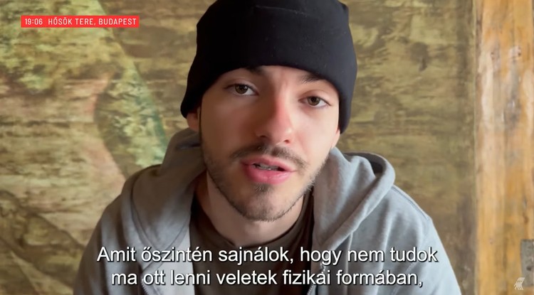 Azahriah videóüzenete