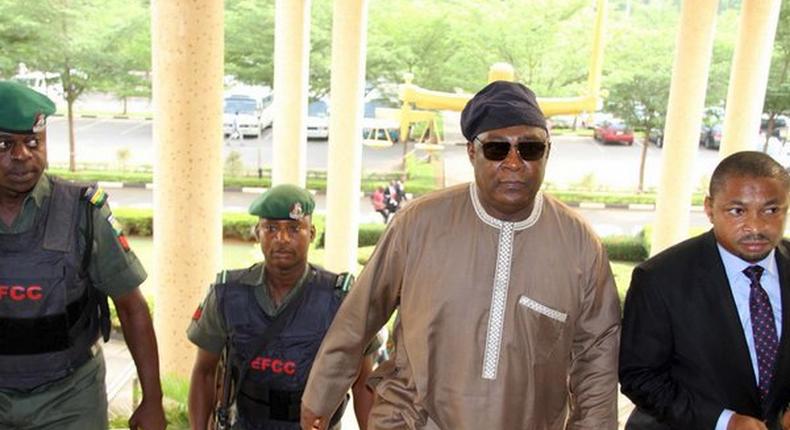 Former Chief of Defence Staff (CDS), Alex Badeh in court on March 7, 2016