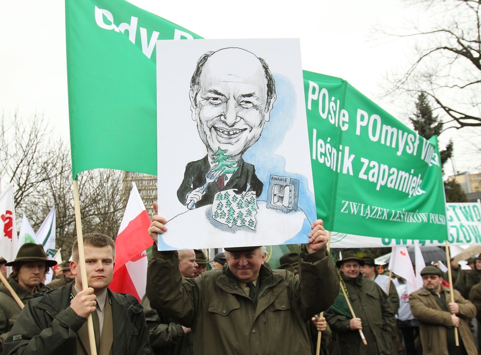 WARSZAWA SEJM PROTEST LEŚNIKÓW