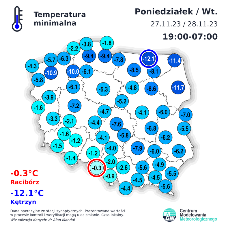 Za nami bardzo mroźna noc