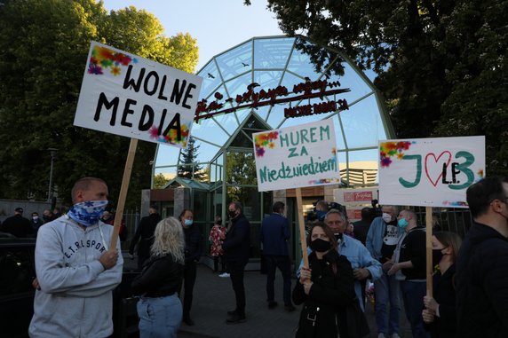 Manifestacja w obronie Trojki