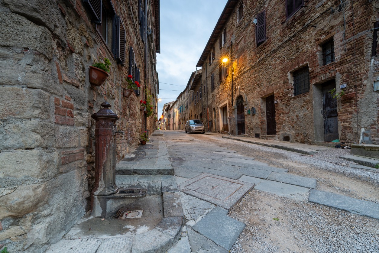 Ulice v toskánskom meste Radicondoli.