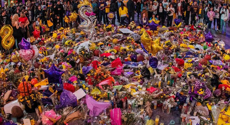 Kobe Bryant memorial at Staples Center