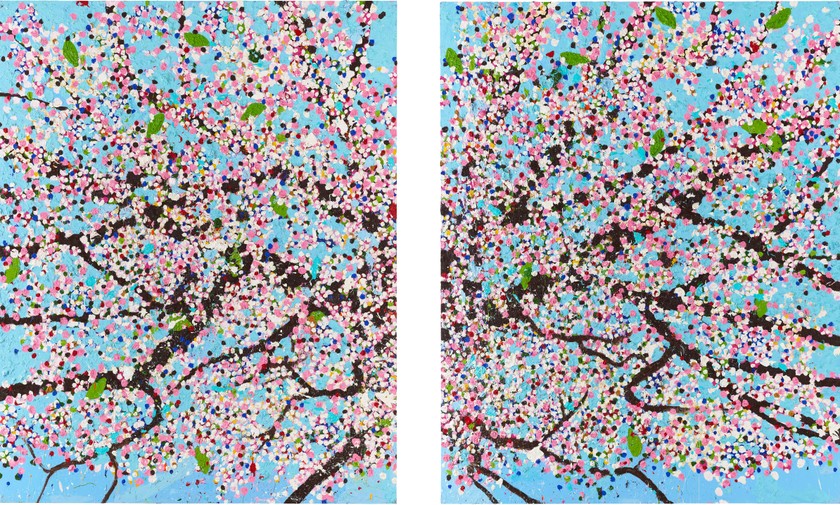 Damien Hirsts «Spiritual Day Blossom», 2018, Diptychon.