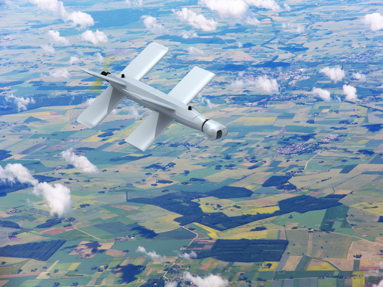 Grafika przedstawiająca dron Zala Łancet-3