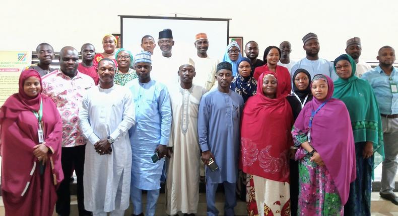 Group photograph of members of Kaduna State Media and Publicity Committee for the 2023 Population and Household Census after a one-day sensitization workshop in Kaduna