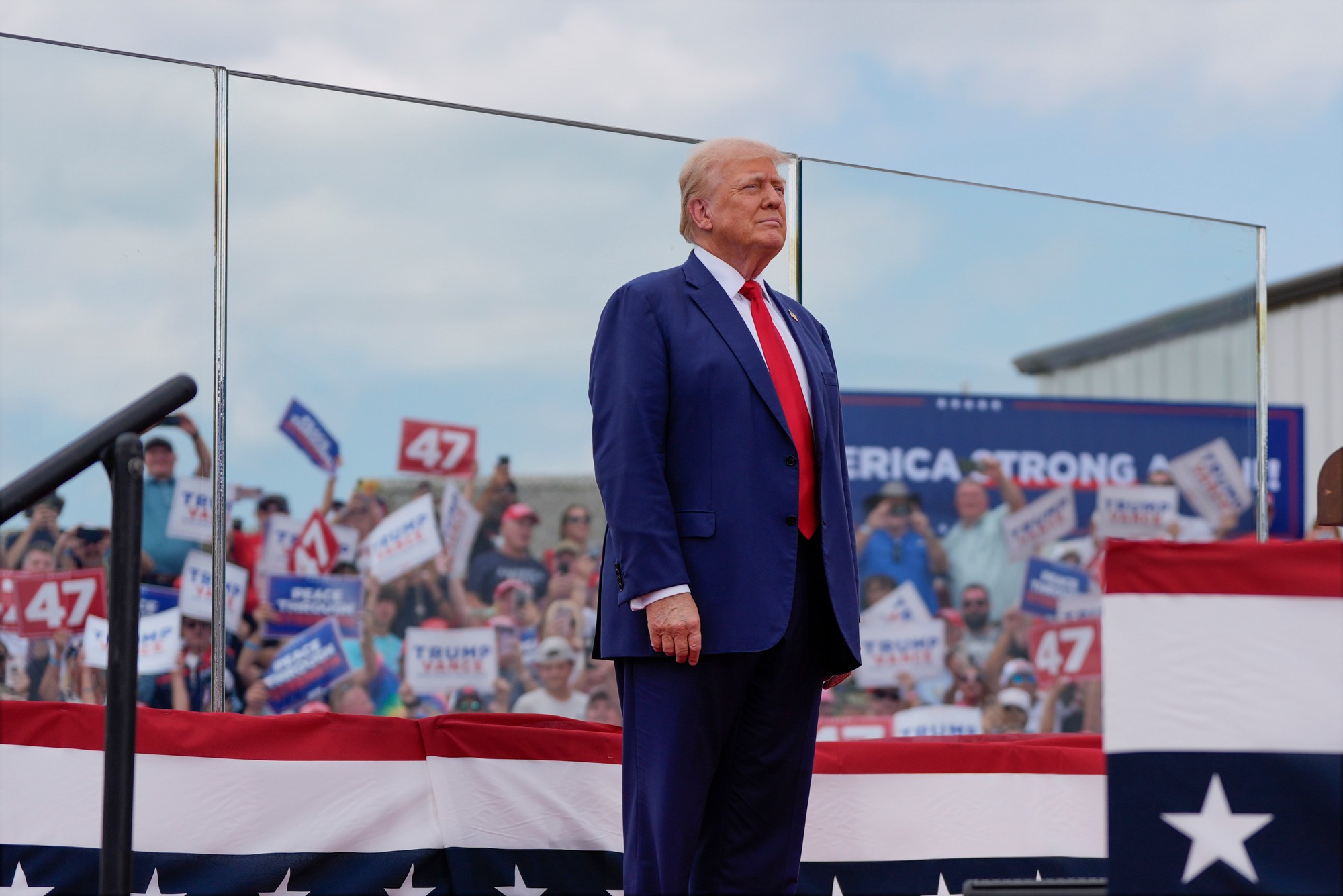 Republikánsky prezidentský kandidát Donald Trump.