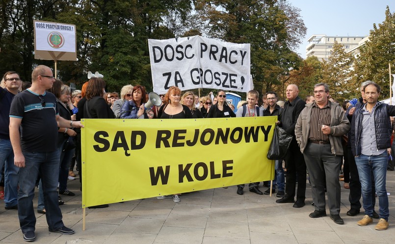 Protest pracowników sądów. Chcą wyższych wynagrodzeń i godnych warunków pracy