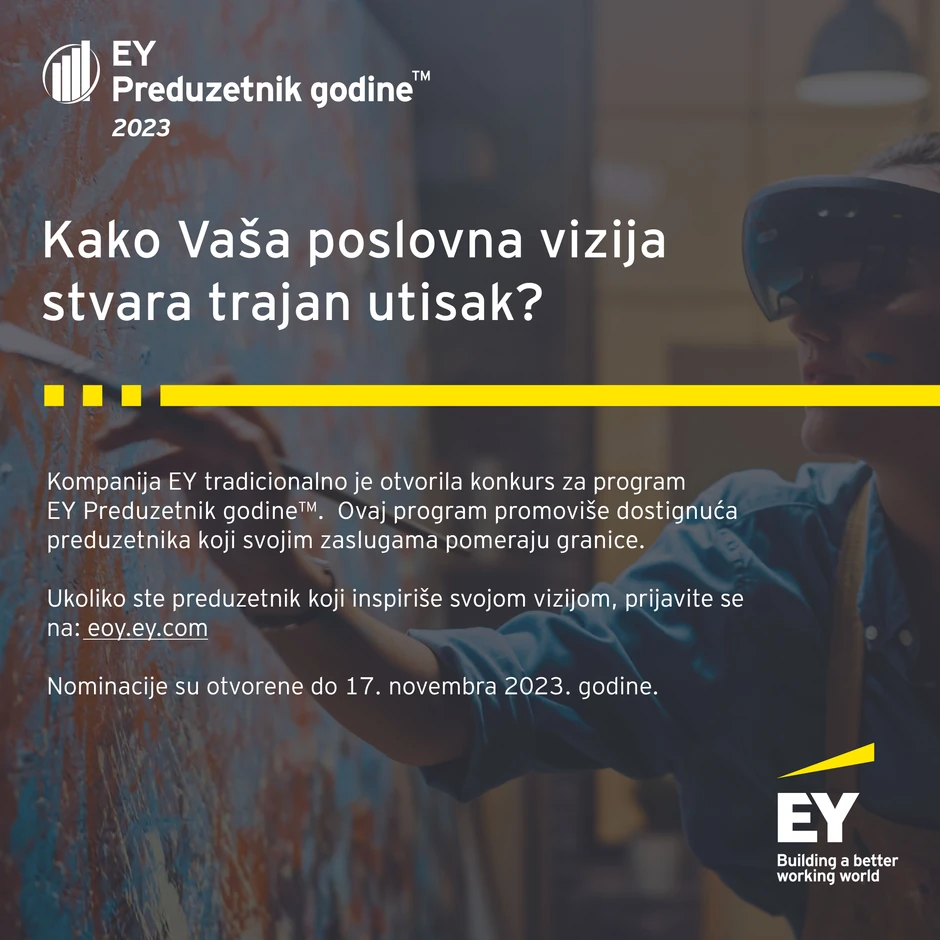 Otvoren je konkurs za program EY Preduzetnik godine