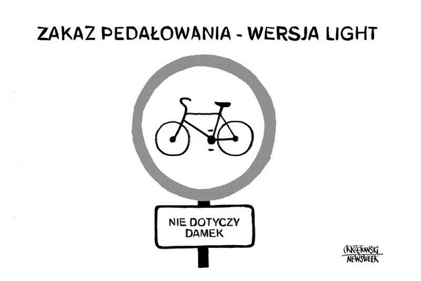 Nie dotyczy damek zakaz pedałowania krzętowski 2