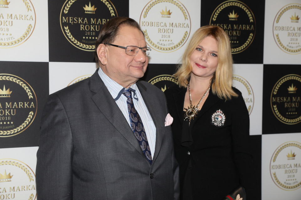 Ryszard Kalisz z żoną Dominiką na imprezie