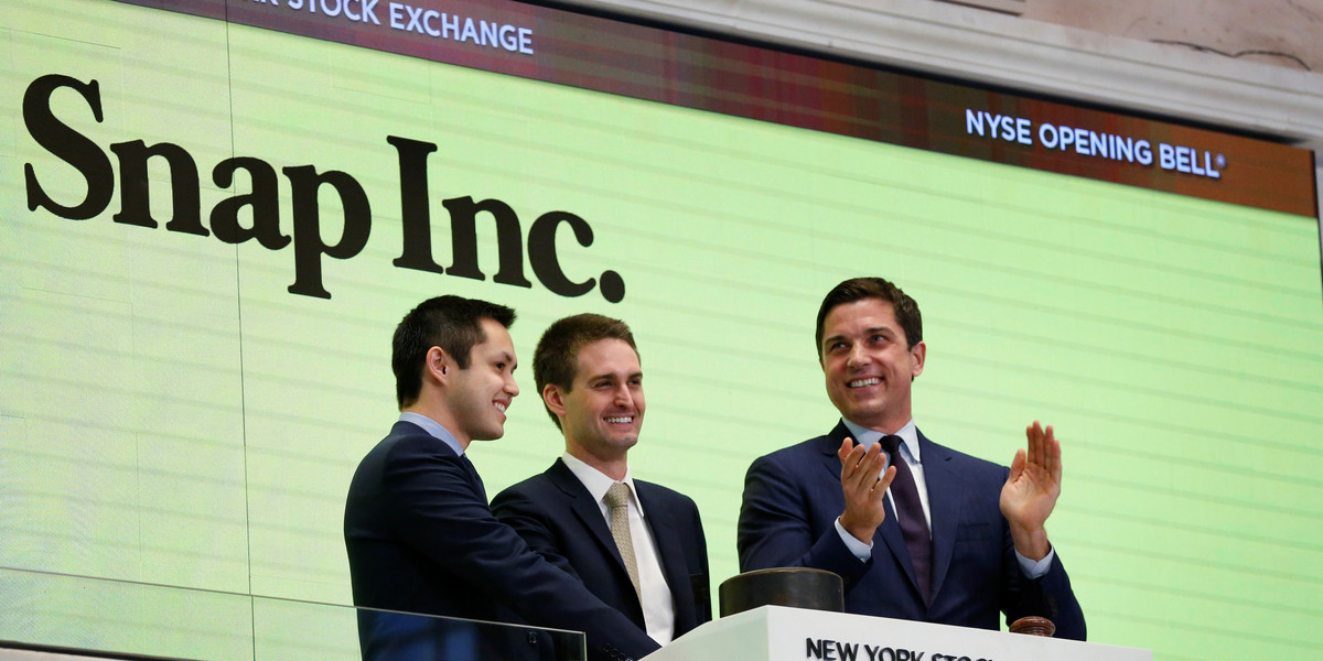 Snap surges 44% in its stock market debut — after an IPO that made its 20-something founders multibillionaires