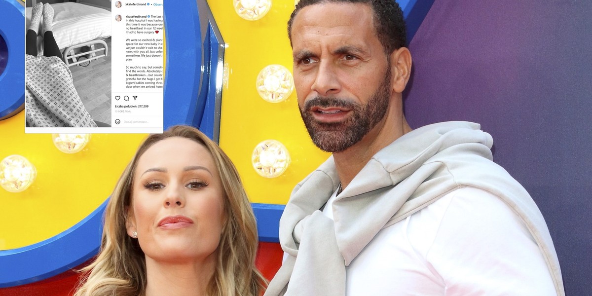 Rio Ferdinand i jego żona Kate przeżywają trudne chwile po stracie nienarodzonego dziecka. 