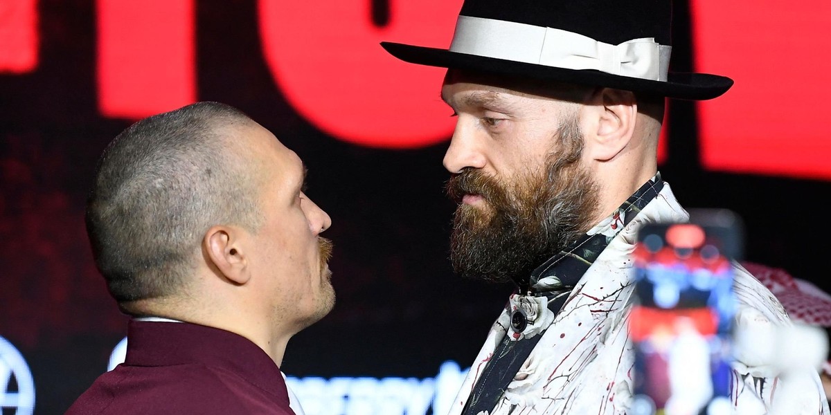 Ołeksandr Usyk i Tyson Fury.