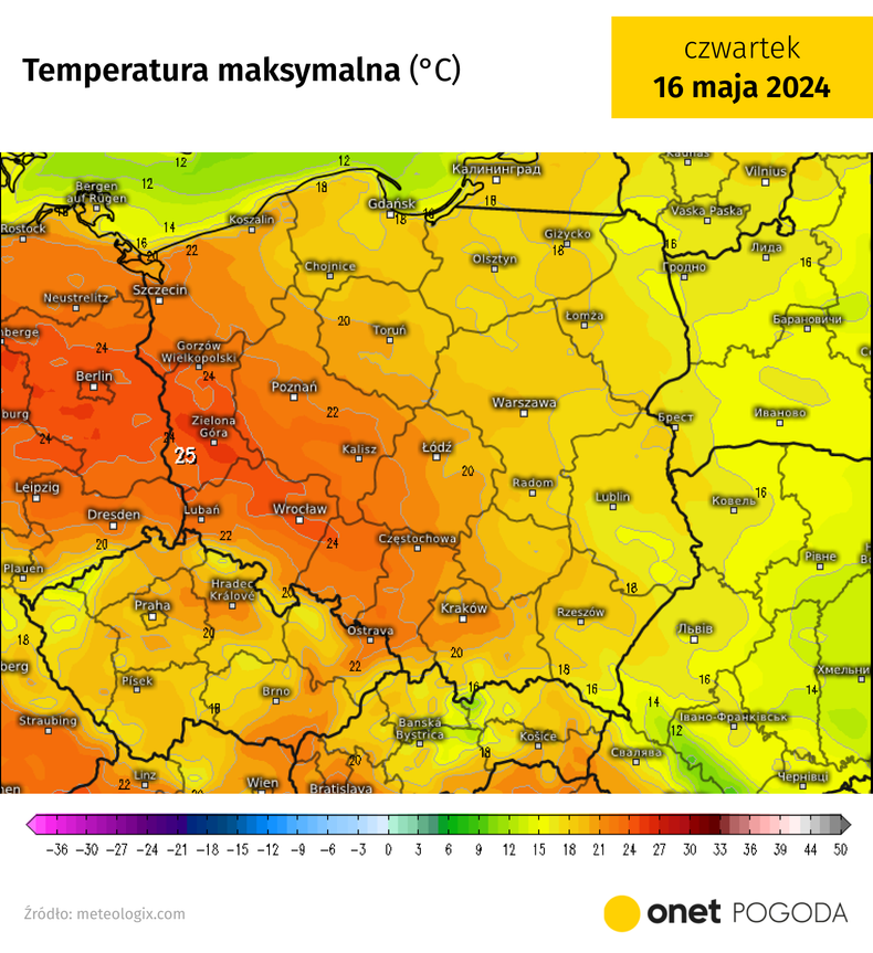 W drugiej połowie tygodnia na zachodzie temperatura może przekroczyć 25 st. C