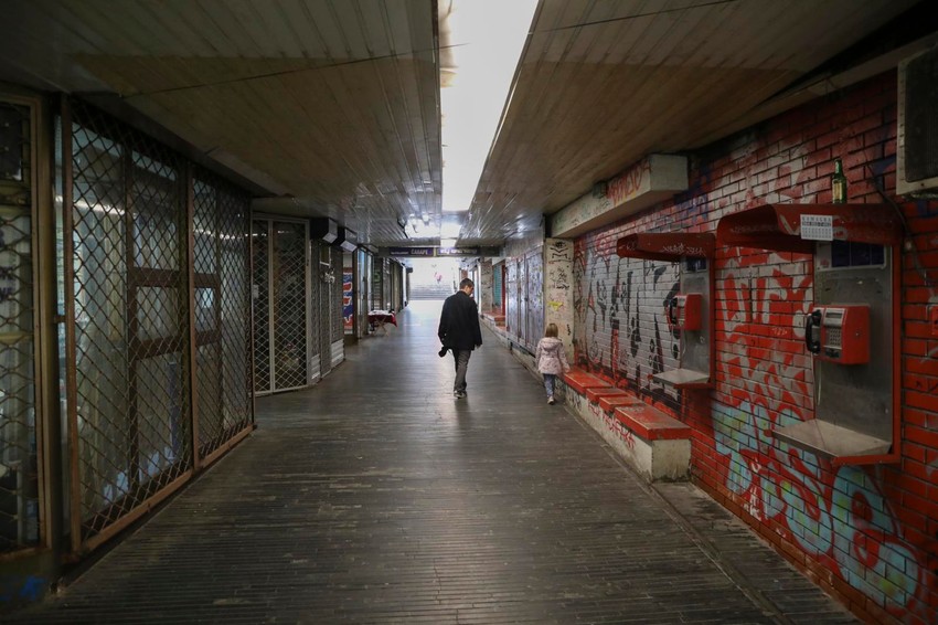 Trenutni izgled podzemnog tunela na Terazijama