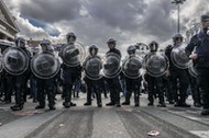 Riot Police Disperse Far-Right Hooligans At Place de la Bourse - Brussels