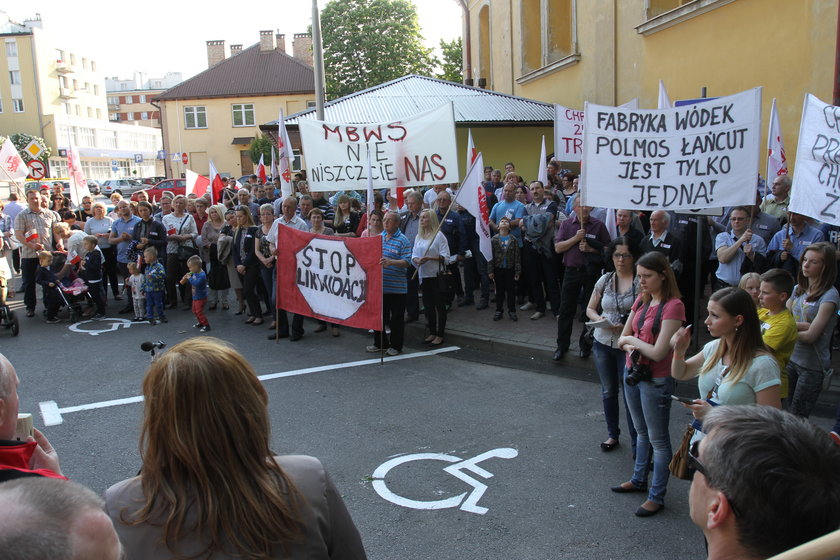 Protest mieszkańców Łańcuta w obronie Polmosu