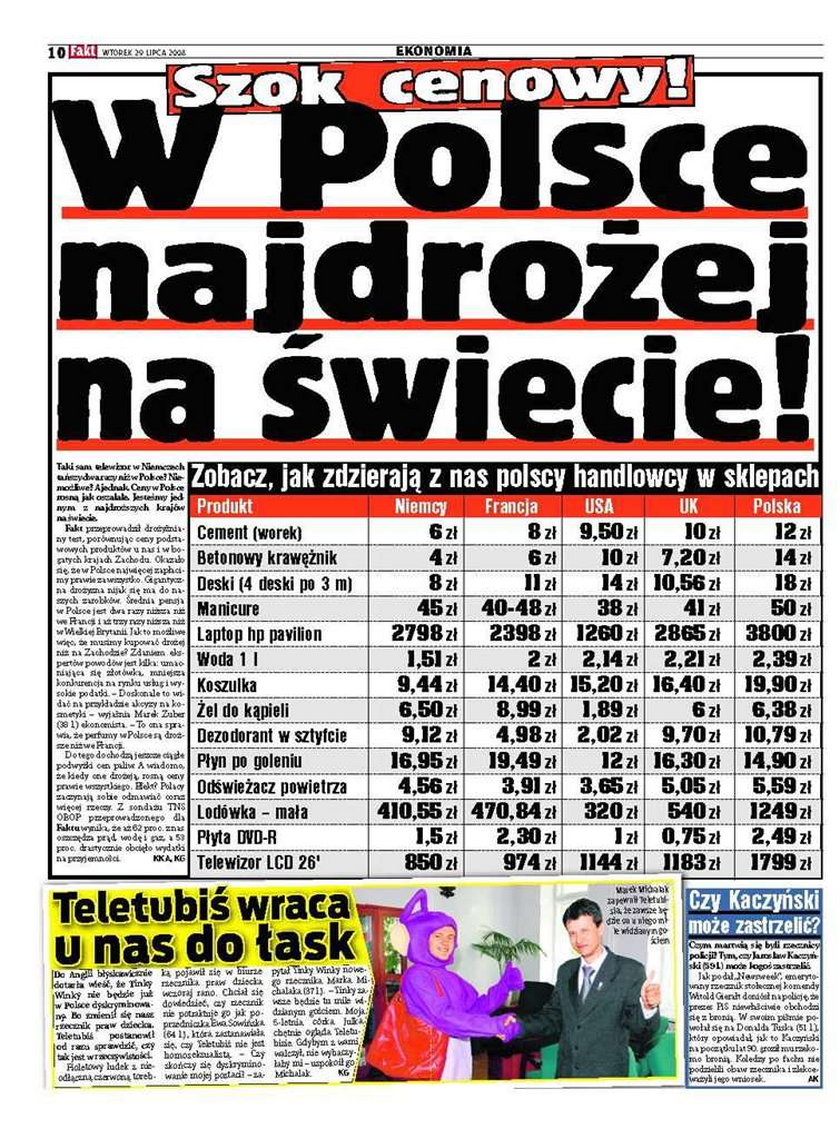 W Polsce najdrożej na świecie