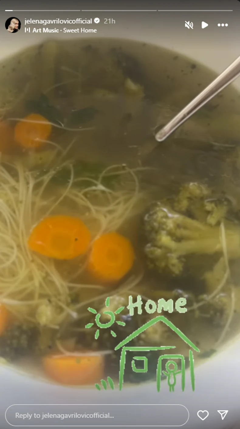 Supa koju jede Jelena Gavrilović