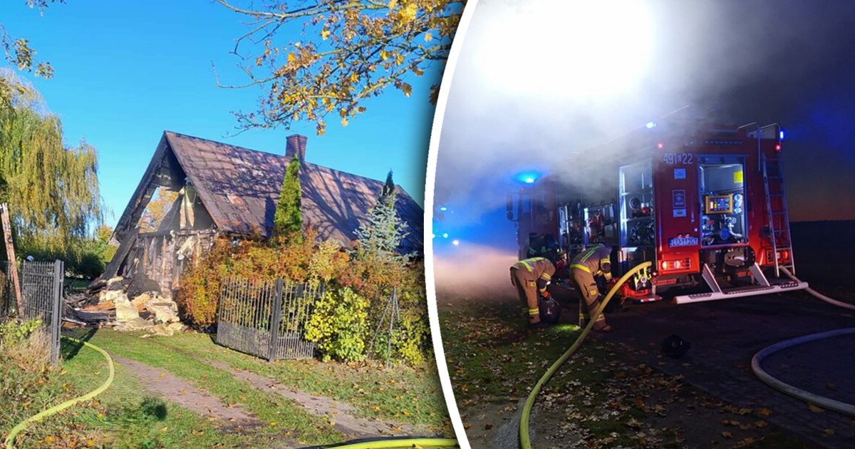 Tragiczny pożar w Gęsi. 37-latka zmarła w szpitalu. Jej syn został sierotą