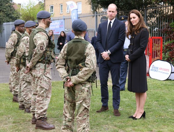 Kate i William na spotkaniu z kadetami. To ich pierwsze wystąpienie po pogrzebie księcia Filipa