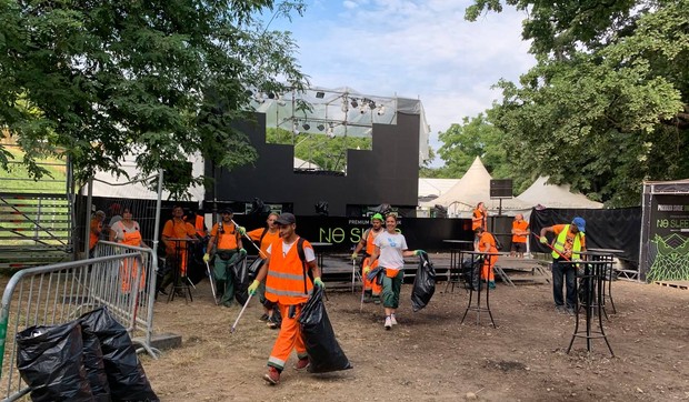 radnici Čistoće na Exitu