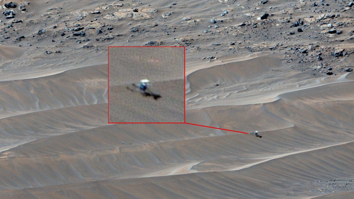 A Perseverance rover lefényképezte a sérült Ingenuity helikoptert végső marsi pihenőhelyén