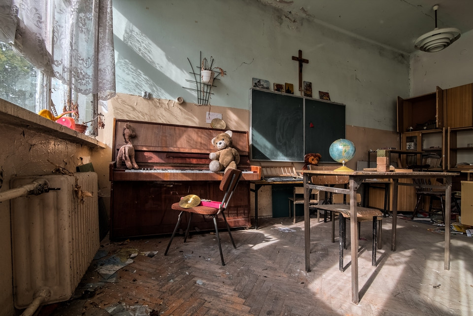 Opuszczona szkoła widmo na Śląsku