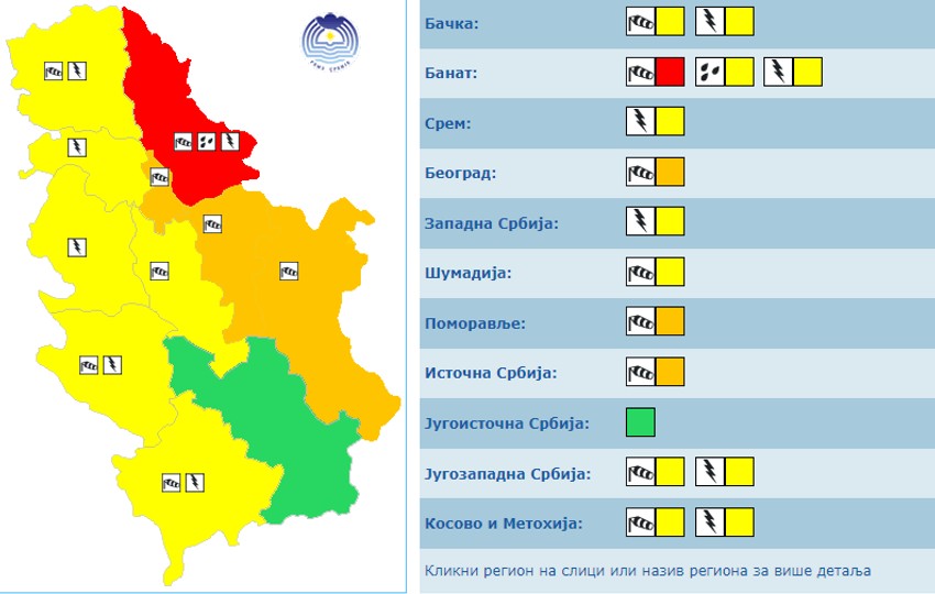 Meteo alarm 17. maj