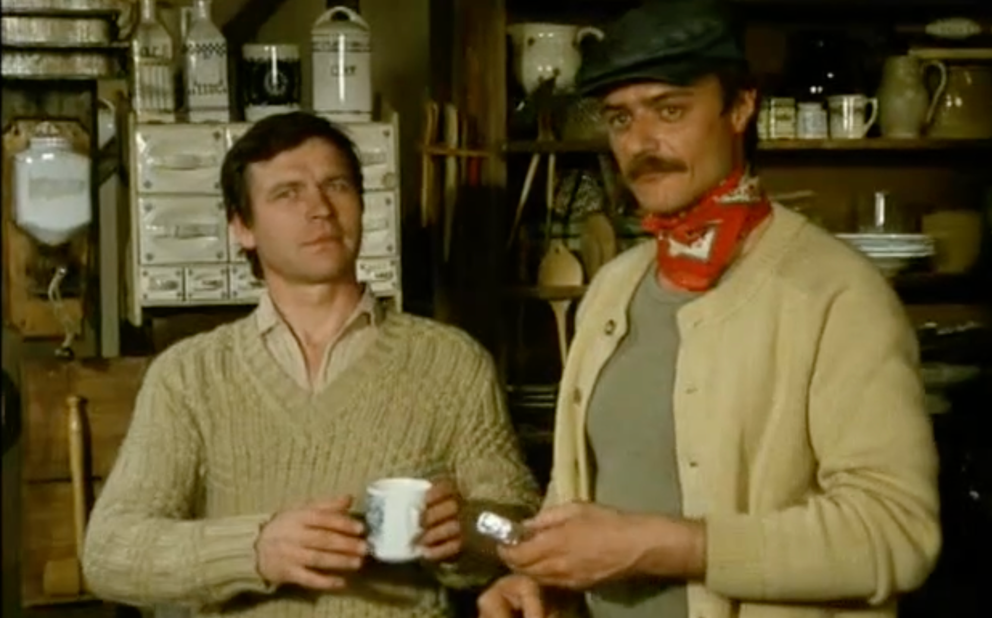 Václav Postránecký a Pavel Nový vo filme S tebou mě baví svět.