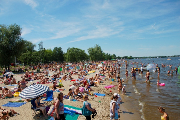 Dzika Plaża w Nieporęcie nad Zalewem Zegrzyńskim k. Warszawy