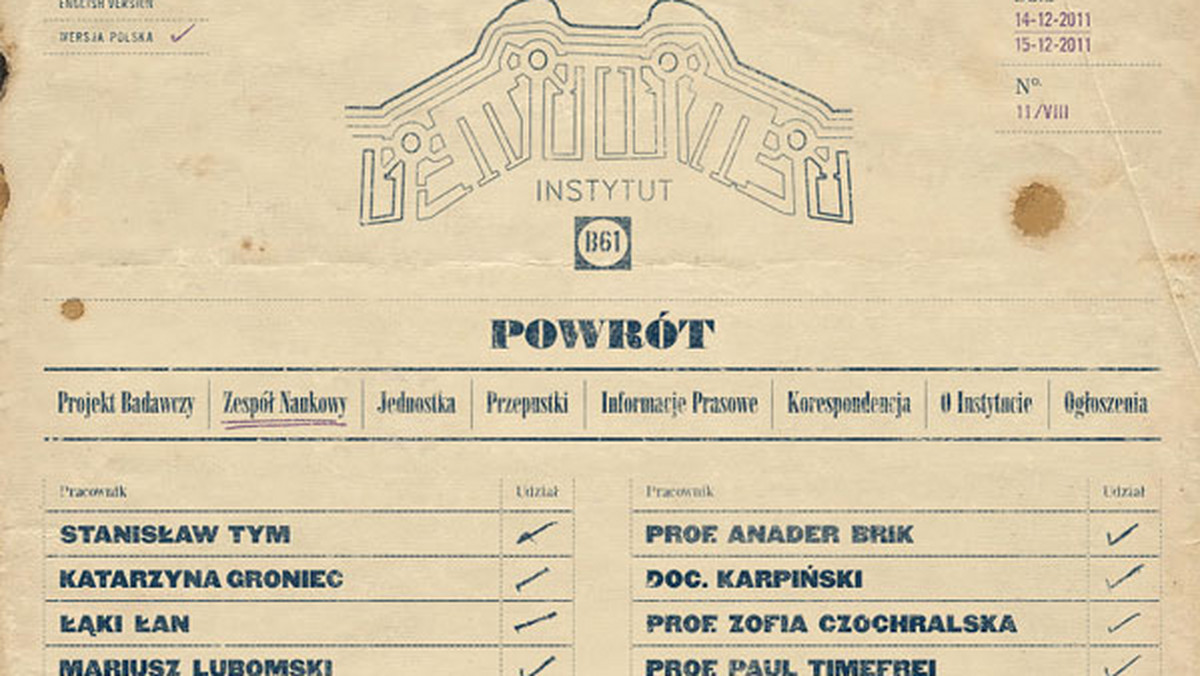 Projekt "Powrót" z udziałem Katarzyny Groniec, Stanisława Tyma, Mariusza Lubomskiego oraz grupy SOFA będzie zaprezentowany w środę i czwartek w Toruniu i Bydgoszczy. Przedsięwzięcie organizowane przez Instytut B61 to połączenie muzyki, teatru i nauki.