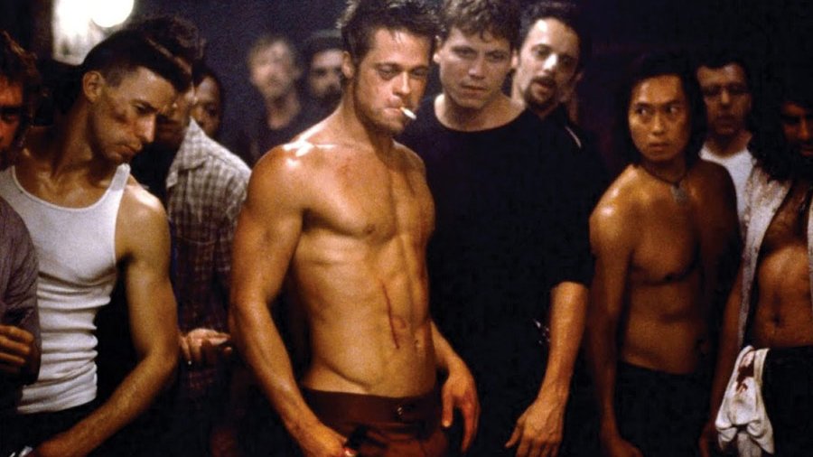 Brad Pitt jako Tyler Durden w filmie "Podziemny krąg" (1999)