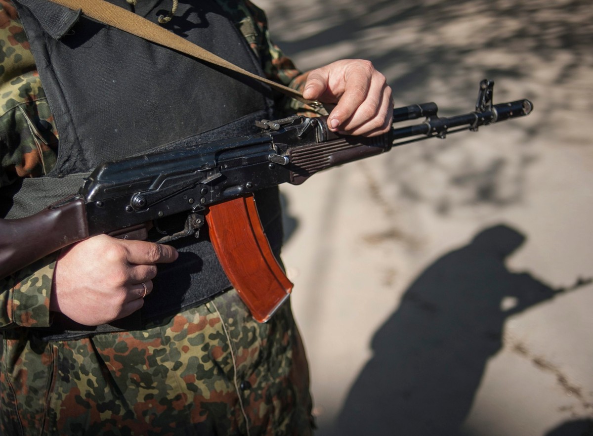 Prorosyjscy bojówkarze w Słowiańsku