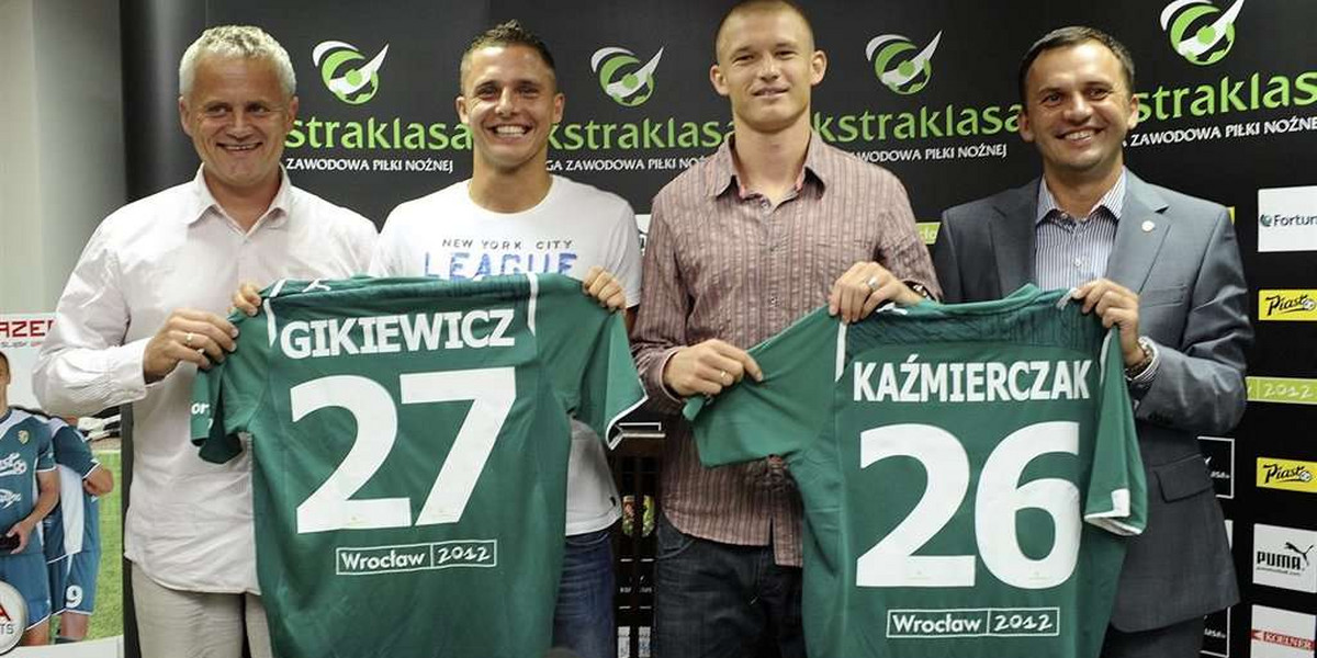 Przemysław Kaźmierczak i Łukasz Gikiewicz piłkarzami Śląska Wrocław