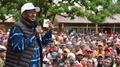 Raila Odinga campaigning in Bungoma