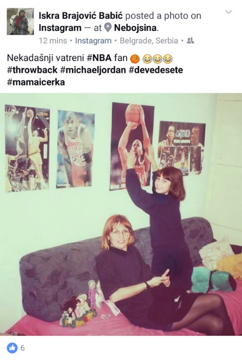 Ljiljana sa malenom Iskrom