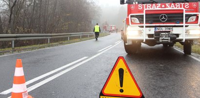 Groźny wypadek w Lipowicy. Zderzyły się dwa tiry