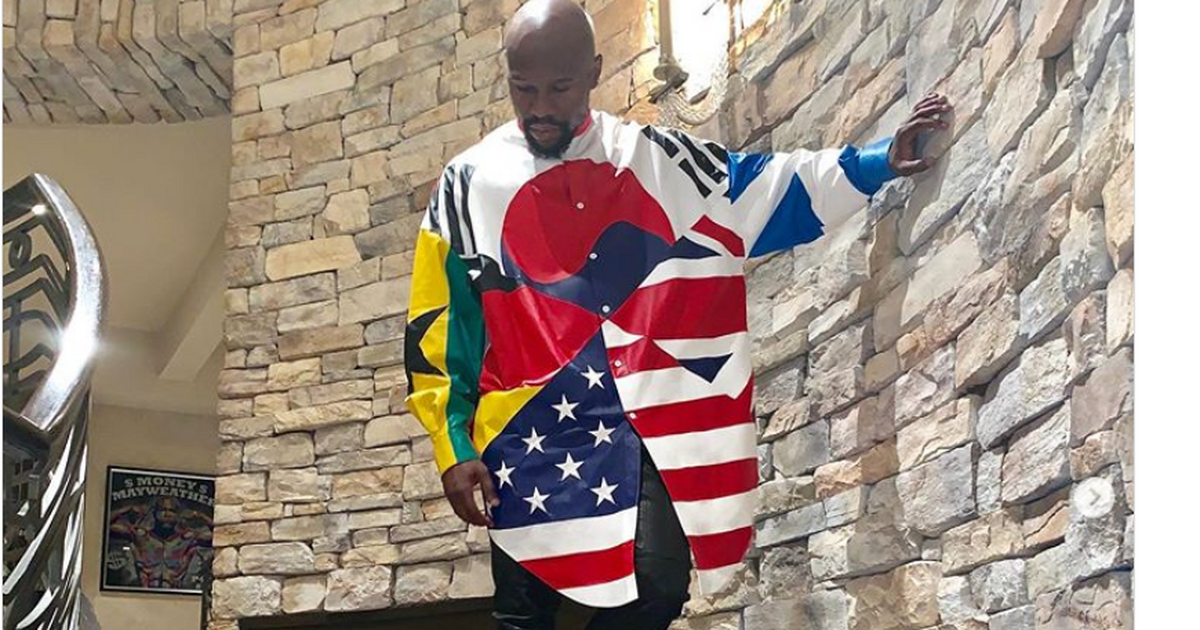 Floyd Mayweather flaunts Ghana flag designed by Ghanaian-American Virgil  Abloh