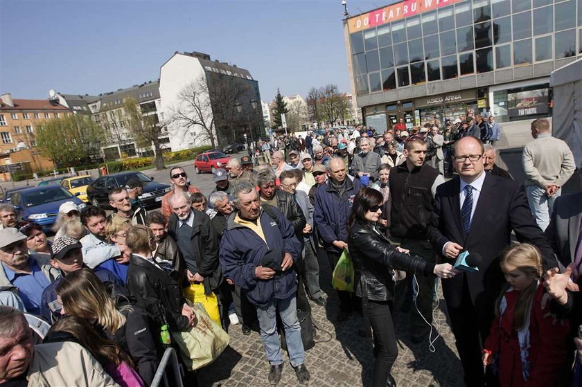 Bezdomni na śniadaniu z prezydentem w Gdańsku