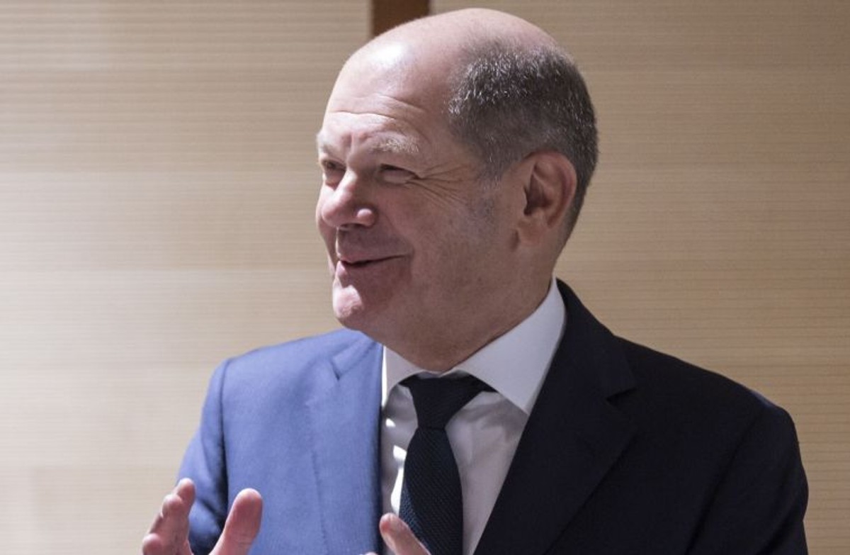 Olaf Scholz w Davos